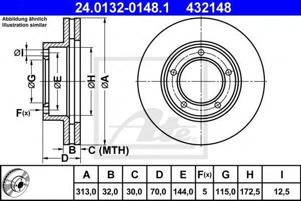 LEXUS 43512-60170 гальмівний диск