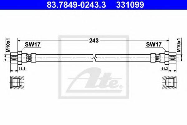 PEX 89.0014 Гальмівний шланг