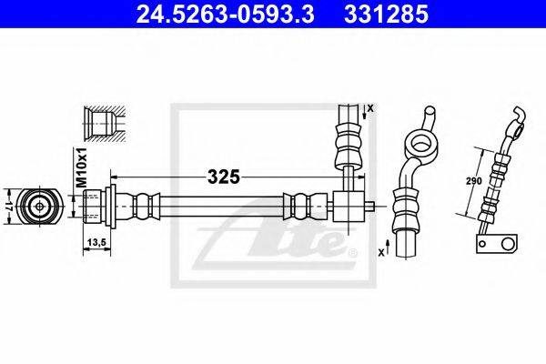 ATE 331285 Гальмівний шланг