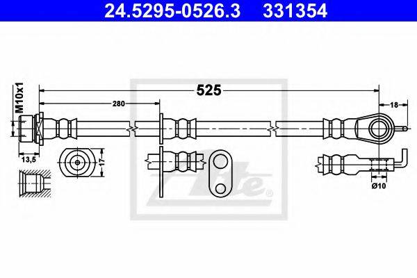 ATE 331354 Гальмівний шланг