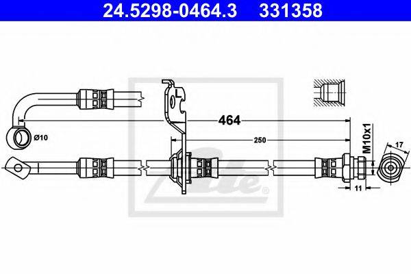 ATE 331358 Гальмівний шланг