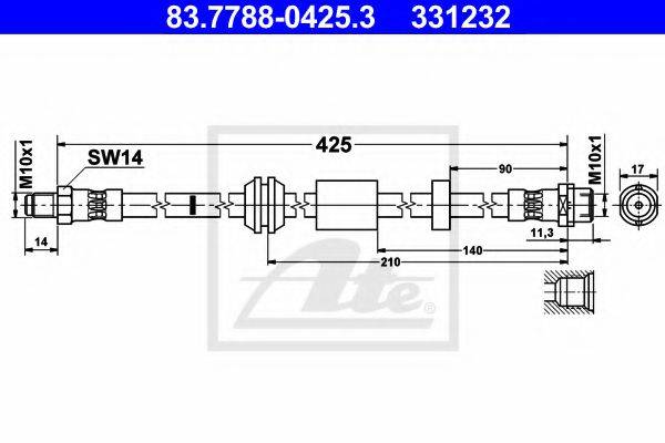 VOLVO 30714815 Гальмівний шланг