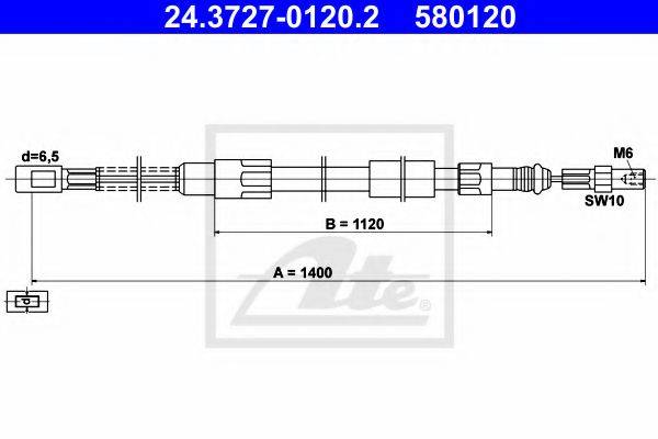 PEX 40998 Трос, стоянкова гальмівна система