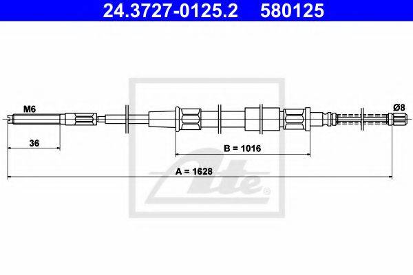 VAG 357 609 721 Трос, стоянкова гальмівна система