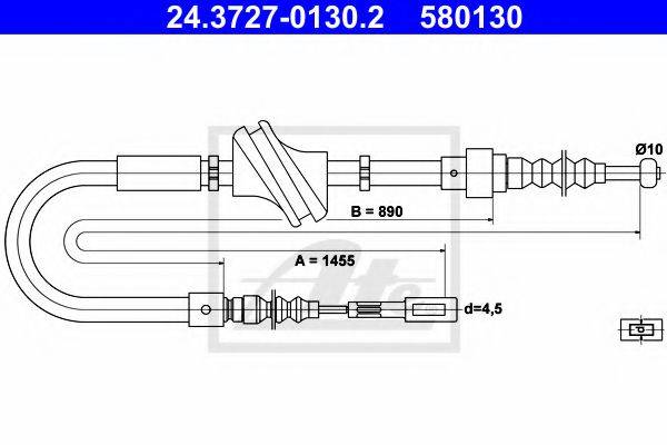 PEX 4.0930 Трос, стоянкова гальмівна система