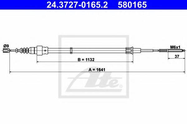PEX 4.1496 Трос, стоянкова гальмівна система