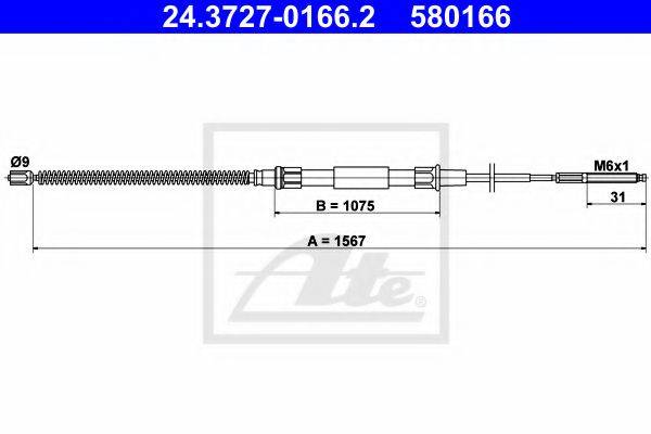 PEX 4.1273 Трос, стоянкова гальмівна система