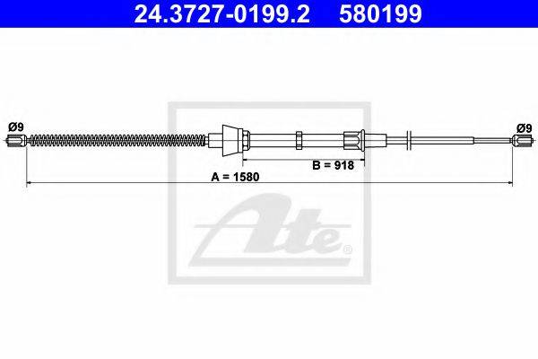 PEX 4.1641 Трос, стоянкова гальмівна система