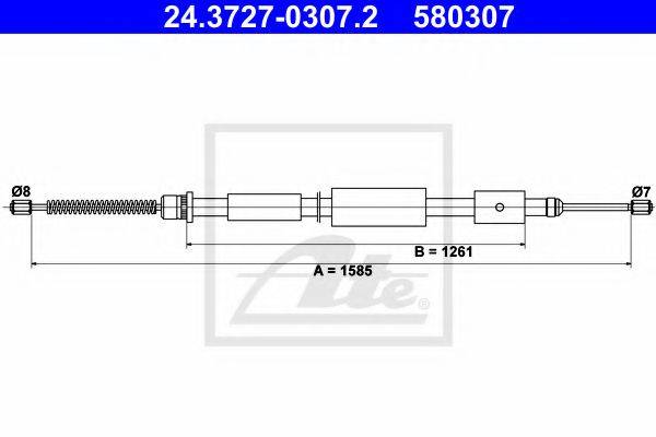 BENDIX 432638B Трос, стоянкова гальмівна система