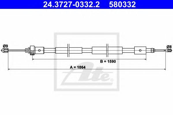 PEX 4.1569 Трос, стоянкова гальмівна система