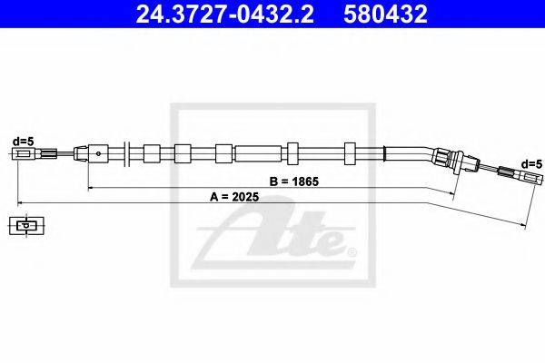 PEX 4.1761 Трос, стоянкова гальмівна система