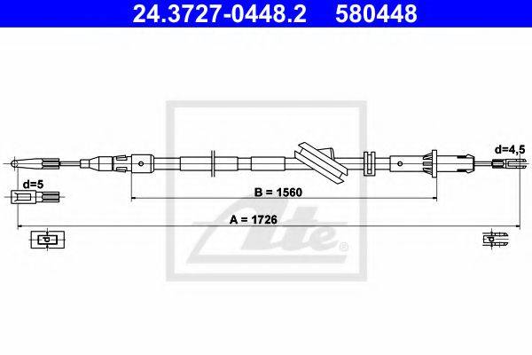 PEX 4.1771 Трос, стоянкова гальмівна система