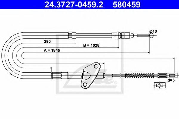PEX 41269 Трос, стоянкова гальмівна система