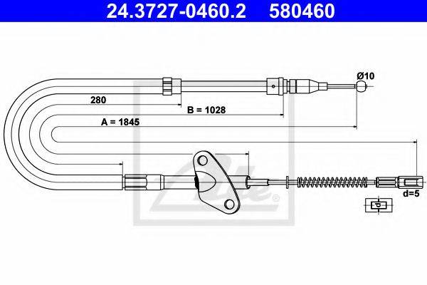 BENDIX 433080B Трос, стоянкова гальмівна система