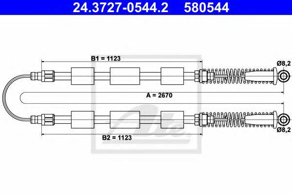 PEX 4.1315 Трос, стоянкова гальмівна система
