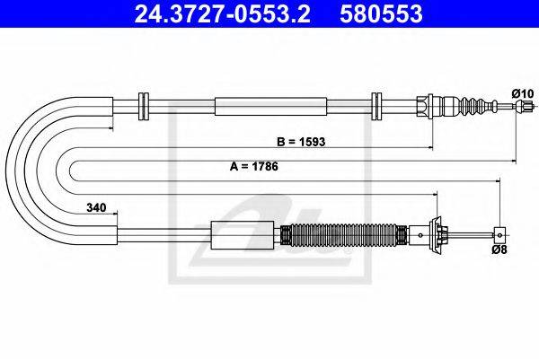 COFLE 641.20 Трос, стоянкова гальмівна система