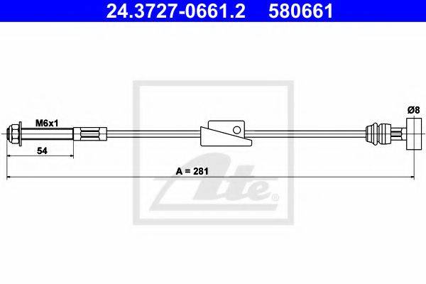 CEF FO02174 Трос, стоянкова гальмівна система