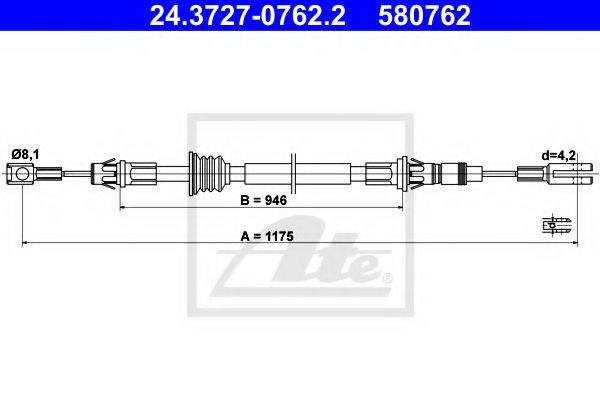 PEX 4.1463 Трос, стоянкова гальмівна система
