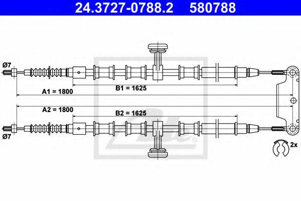PEX 4.1758 Трос, стоянкова гальмівна система
