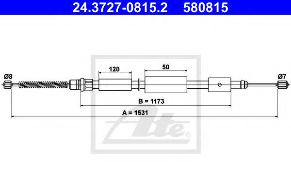 PEX 4.1173 Трос, стоянкова гальмівна система