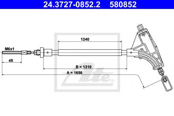 PEX 4.1675 Трос, стоянкова гальмівна система