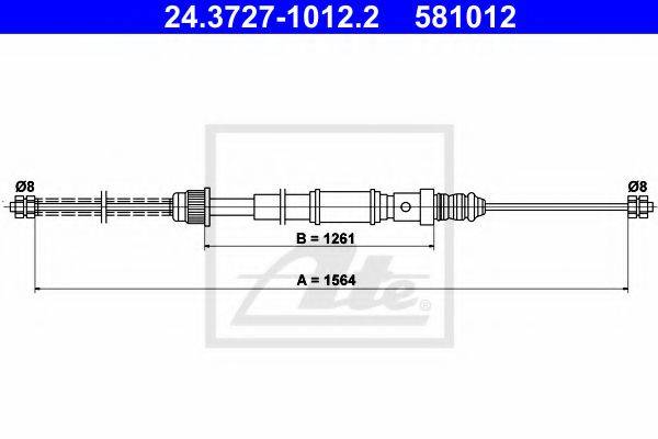 PEX 41.452 Трос, стоянкова гальмівна система