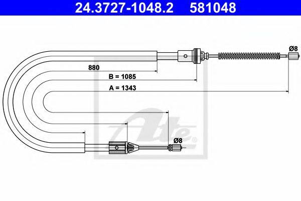 PEX 4.1449 Трос, стоянкова гальмівна система