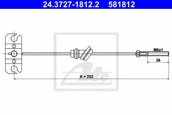 PEX 4.0421 Трос, стоянкова гальмівна система