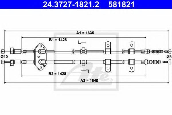 PEX 41739 Трос, стоянкова гальмівна система