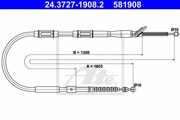 PEX 4.1477 Трос, стоянкова гальмівна система
