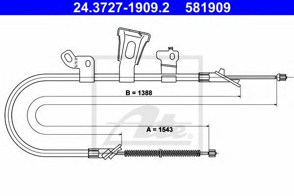 PEX 4.1481 Трос, стоянкова гальмівна система