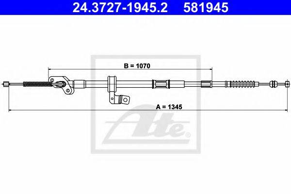 PEX 41483 Трос, стоянкова гальмівна система