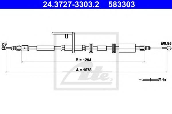 LAND ROVER LR001032 Трос, ступінчаста коробка передач