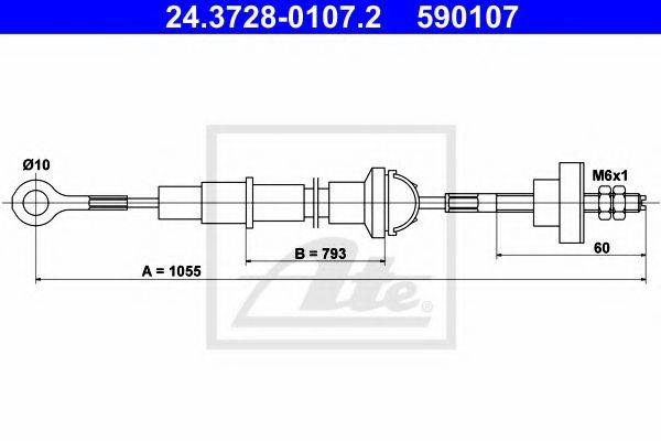 BENDIX 422404B Трос, управління зчепленням