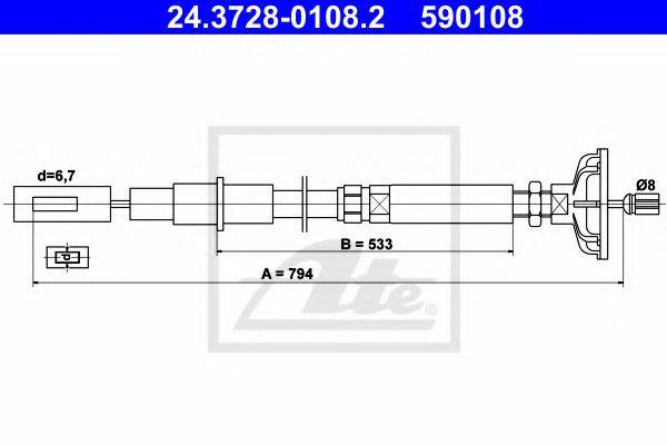 BENDIX 421117B Трос, управління зчепленням