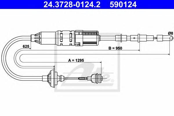 BENDIX 422629B Трос, управління зчепленням