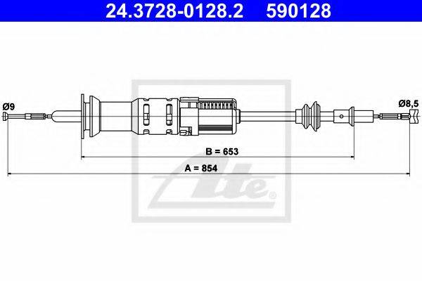 PEX 50640 Трос, управління зчепленням