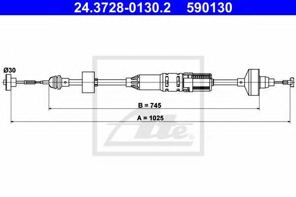 BENDIX 422041B Трос, управління зчепленням