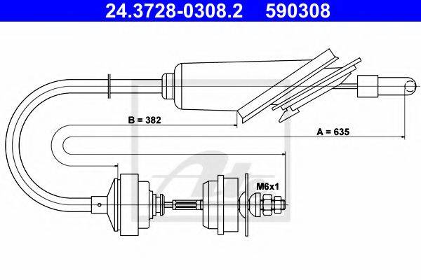BENDIX 422743B Трос, управління зчепленням