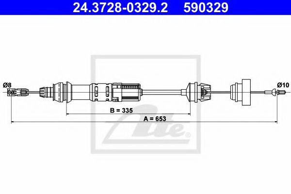 PEX 50735 Трос, управління зчепленням