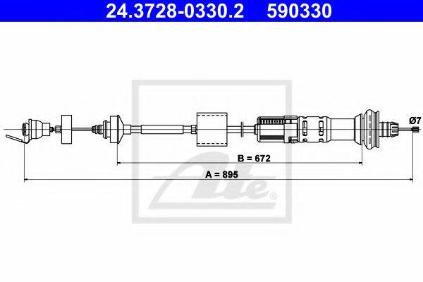 PEX 50812 Трос, управління зчепленням