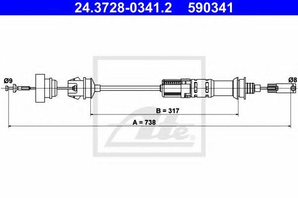 PEX 5.0602 Трос, управління зчепленням