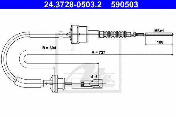 PEX 50117 Трос, управління зчепленням