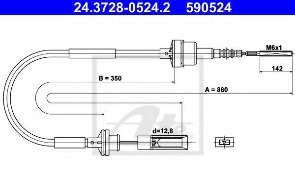 PEX 50647 Трос, управління зчепленням