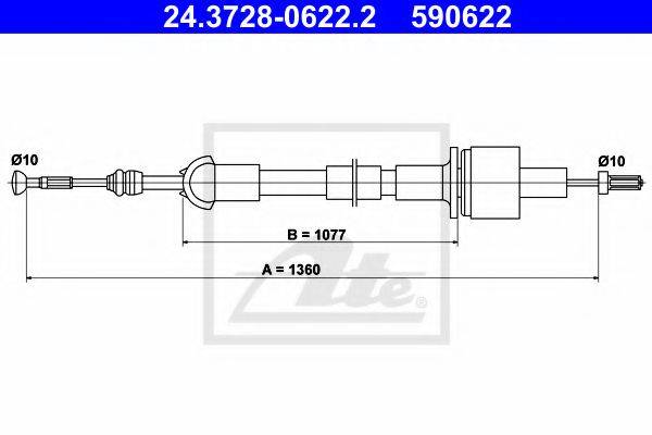 BENDIX 422642B Трос, управління зчепленням