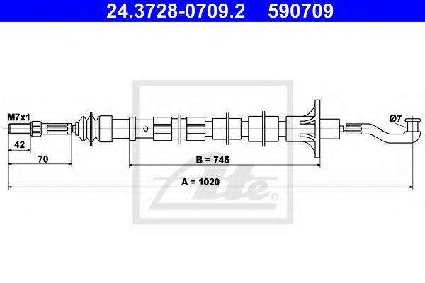 OPEL 669130 Трос, управління зчепленням