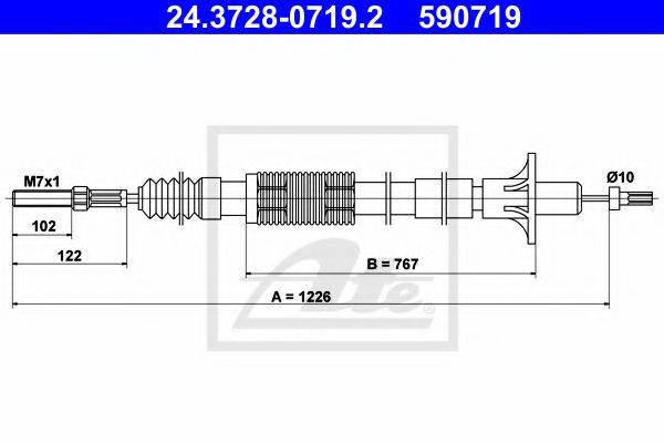 PEX 50616 Трос, управління зчепленням