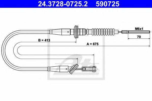 OPEL 4705607 Трос, управління зчепленням