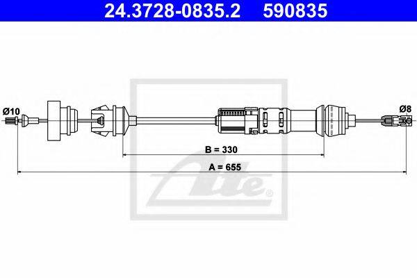 PEX 50626 Трос, управління зчепленням