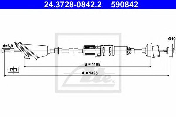 PEX 50721 Трос, управління зчепленням